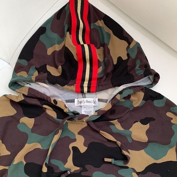 Lovely Bubbly Cropped Camouflage Hoodie Size M - Picture 7 of 8